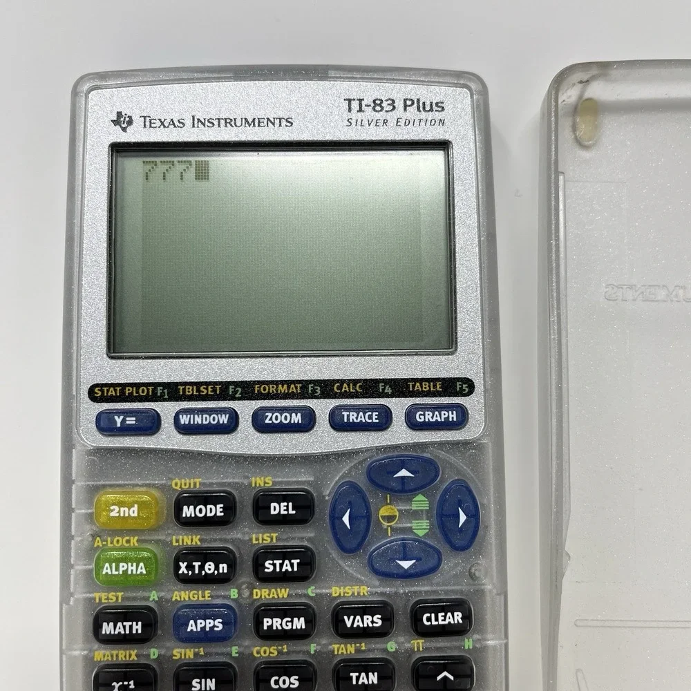 Texas Instruments TI-83 Plus Silver Edition Clear Graphing Calculator w/ Cover